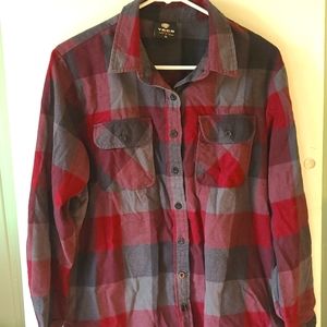 Flannel button up top